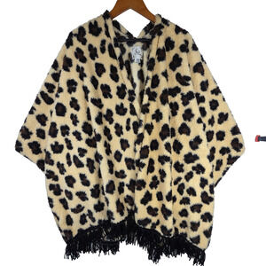 PJ Couture Leopard Shawl Wrap One Size Animal Print Cheetah Spotted Y2k 2000s